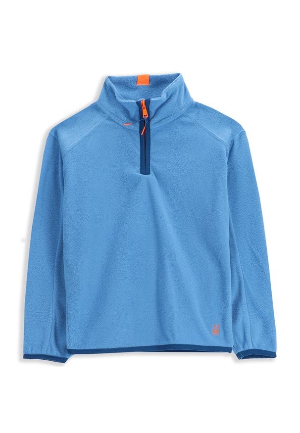 Polar turystyczny chłopięcy bluza ze stójką Lemon Explore ZL5. Typ kołnierza: kołnierzyk stójkowy. Kolor: niebieski. Materiał: poliester. Sport: turystyka piesza