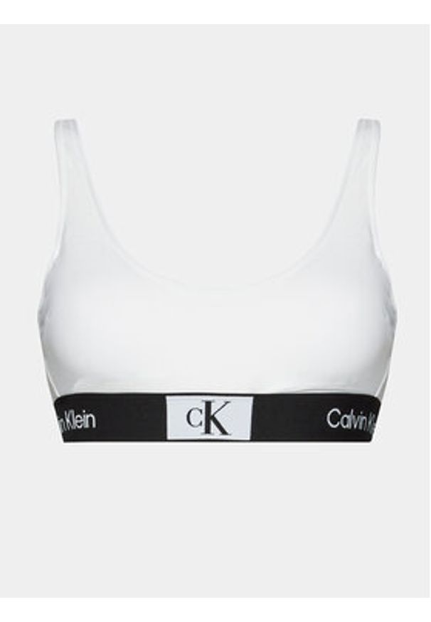 Calvin Klein Swimwear Góra od bikini KW0KW02257 Biały. Kolor: biały. Materiał: syntetyk