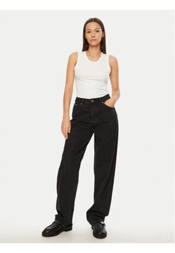 Calvin Klein Top K20K208054 Biały Slim Fit. Kolor: biały