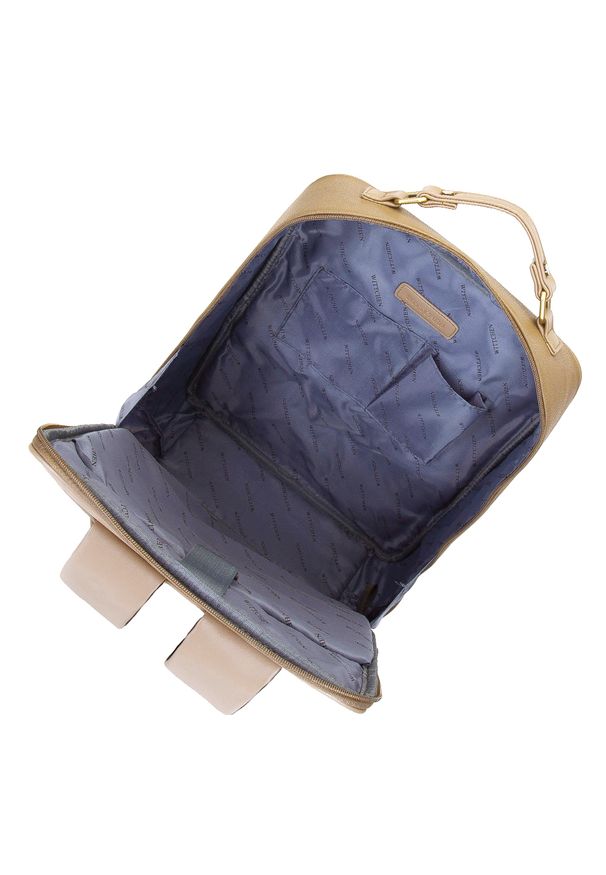 Beżowa torba na laptopa Wittchen elegancka, gładkie