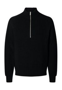 Selected Homme Sweter 16091800 Czarny Regular Fit. Kolor: czarny. Materiał: bawełna #3