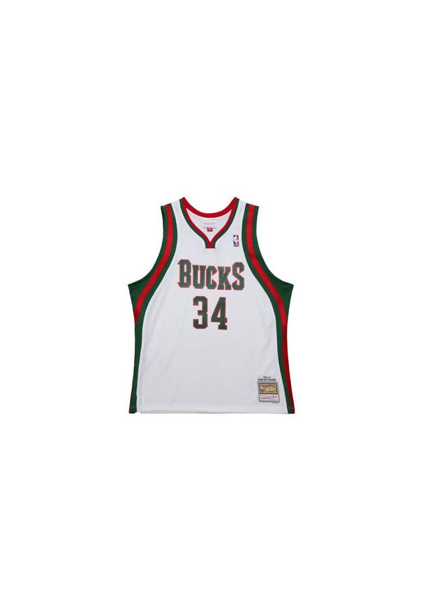 Mitchell & Ness - Koszulka NBA Milwaukee Bucks Giannis Antetokounmpo 2013/14. Kolor: biały. Sport: koszykówka