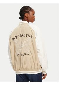 Tommy Jeans Kurtka bomber Souvenir DW0DW21432 Beżowy. Kolor: beżowy. Materiał: syntetyk #4