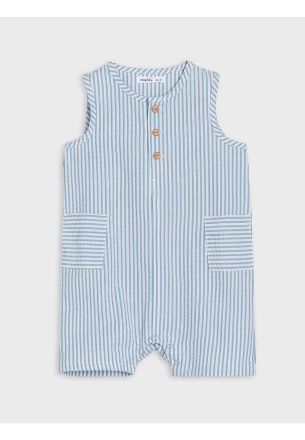 Sinsay - Kombinezon ze strukturalnej dzianiny - kremowy. Kolor: kremowy. Materiał: dzianina