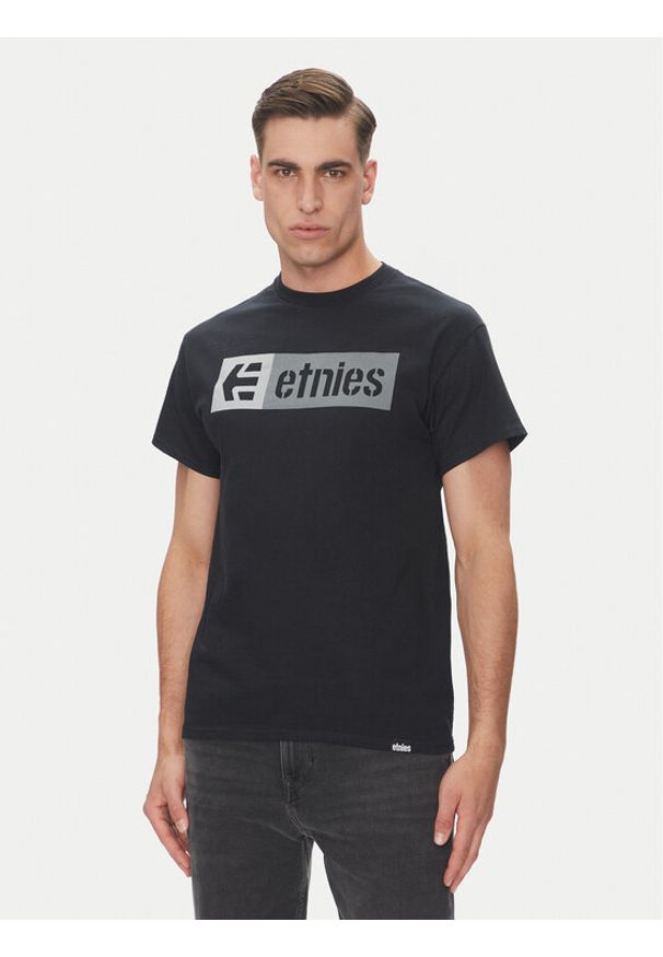 Etnies T-Shirt New Box 4130002282 Czarny Regular Fit. Kolor: czarny. Materiał: bawełna