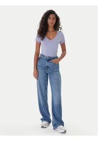 Tommy Jeans T-Shirt DW0DW20458 Niebieski Slim Fit. Kolor: niebieski. Materiał: bawełna #2