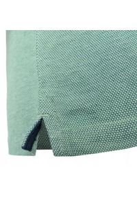 Bawełniana, Męska Koszulka Polo - Pako Jeans - Bladozielony Melanż. Okazja: na co dzień. Typ kołnierza: polo. Kolor: zielony. Materiał: bawełna. Wzór: melanż. Styl: casual #2