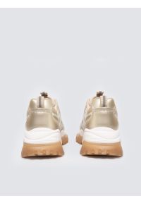 Big-Star - Sneakersy damskie beżowo-złote SS274014 802. Okazja: na co dzień. Nosek buta: okrągły. Kolor: brązowy. Materiał: syntetyk, materiał #5