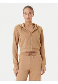 Guess Bluza V5YQ06 KBSL2 Brązowy Regular Fit. Kolor: brązowy. Materiał: syntetyk