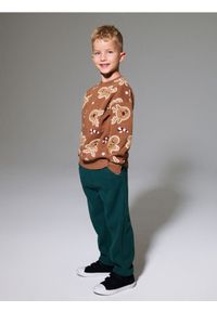 Sinsay - Sztruksowe spodnie jogger z ociepleniem - zielony. Kolor: zielony. Materiał: sztruks #1