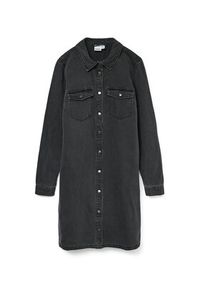 Vero Moda Sukienka jeansowa Jennie 10310968 Czarny Regular Fit. Kolor: czarny. Materiał: bawełna