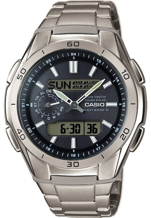 Zegarek Casio Zegarek męski Casio WVA-M650TD-1AER srebrny. Kolor: srebrny