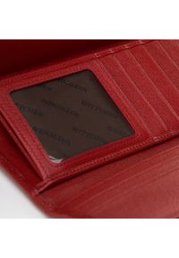 Wittchen - Duży portfel damski rozkładany ze skóry lakierowanej bordowy. Kolor: czerwony. Materiał: skóra, lakier. Wzór: aplikacja #7