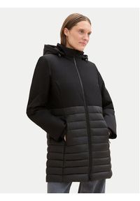 Tom Tailor Parka 1041491 Czarny Regular Fit. Kolor: czarny. Materiał: syntetyk