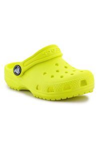 Chodaki Crocs Classic Clog Jr 206990-76M żółte. Zapięcie: pasek. Kolor: żółty. Materiał: materiał. Wzór: paski. Sezon: lato #1