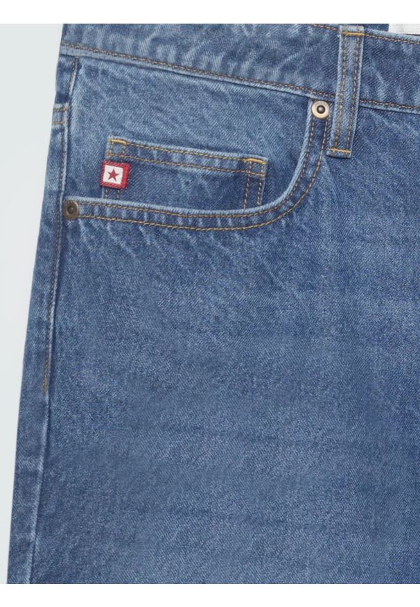 Big-Star - Szorty męskie jeansowe niebieskie Colter 410. Stan: podwyższony. Kolor: niebieski. Materiał: jeans. Długość: krótkie. Sezon: lato. Styl: vintage, klasyczny