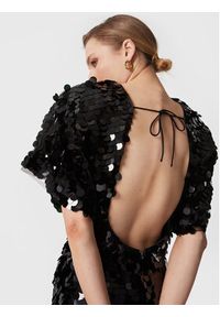 ROTATE Sukienka koktajlowa Big Sequins RT2246 Czarny Slim Fit. Kolor: czarny. Materiał: syntetyk. Styl: wizytowy #4