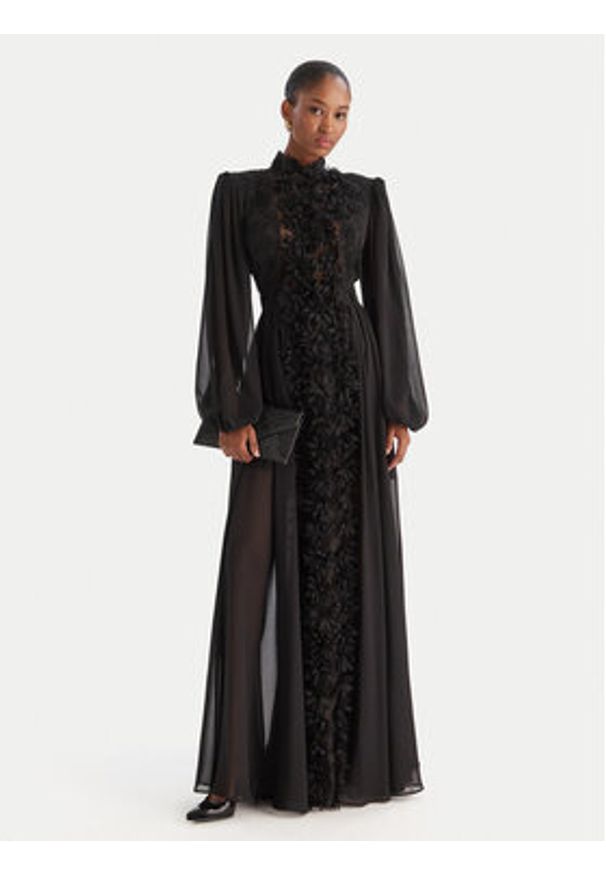 Babylon Sukienka wieczorowa S00827 Czarny Regular Fit. Kolor: czarny. Materiał: poliamid. Styl: wizytowy