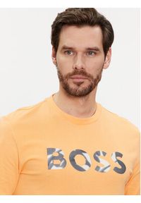 BOSS - Boss T-Shirt Thompson 15 50513382 Pomarańczowy Regular Fit. Kolor: pomarańczowy. Materiał: bawełna #4