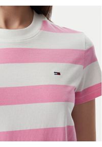 Tommy Jeans T-Shirt Flag DW0DW23801 Różowy jasny Regular Fit. Kolor: różowy. Materiał: bawełna #2
