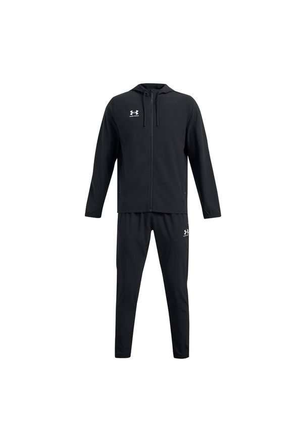 Komplet dresowy piłkarski męski Under Armour UA M's Ch. Pro Tracksuit - czarny. Kolor: czarny. Materiał: dresówka. Sport: piłka nożna