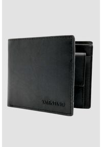 Valentino by Mario Valentino - VALENTINO Mały czarny portfel męski hummus wallet. Kolor: czarny