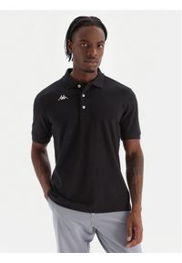 Kappa Polo Logo Sharas Mss 302B3D0 Czarny Regular Fit. Typ kołnierza: polo. Kolor: czarny. Materiał: bawełna #1