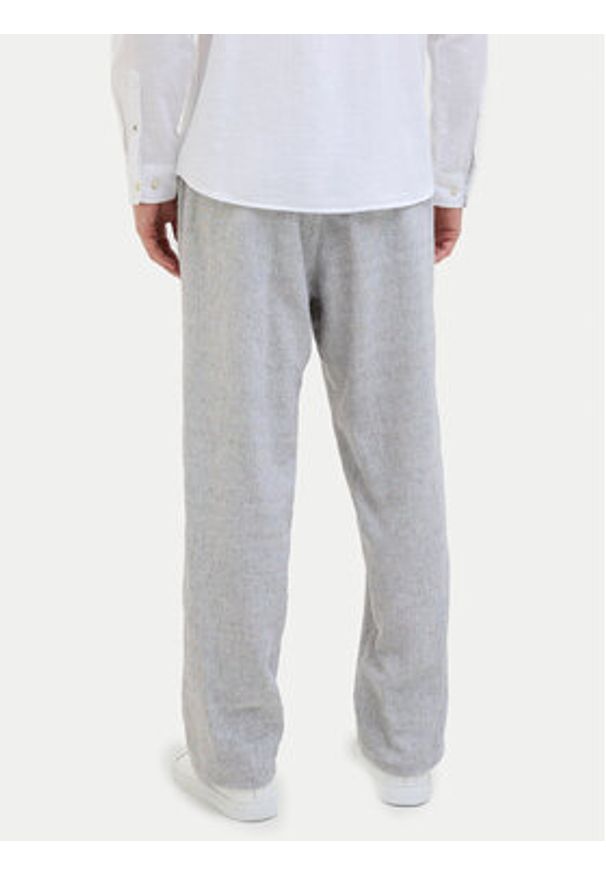 Jack & Jones Chinosy Karl Mykonos 12269371 Szary Loose Fit. Kolor: szary. Materiał: len, wiskoza