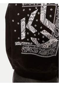 Karl Lagerfeld Jeans Bluza 245J1801 Czarny Regular Fit. Kolor: czarny. Materiał: bawełna