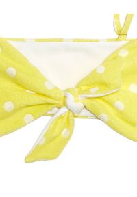 BEACH BUNNY - Top od bikini Layla. Kolor: żółty. Materiał: materiał. Wzór: kropki #3