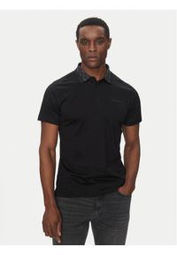 Karl Lagerfeld - KARL LAGERFELD Polo 745001 552200 Czarny Slim Fit. Typ kołnierza: polo. Kolor: czarny. Materiał: bawełna