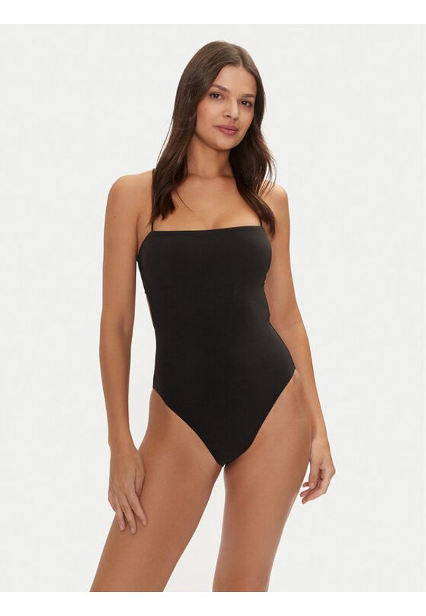 Calvin Klein Swimwear Strój kąpielowy KW0KW02741 Czarny. Kolor: czarny. Materiał: syntetyk