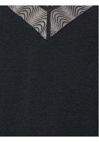 Passionata Koszulka piżamowa Romane P42J10 Czarny Regular Fit. Kolor: czarny. Materiał: bawełna #3