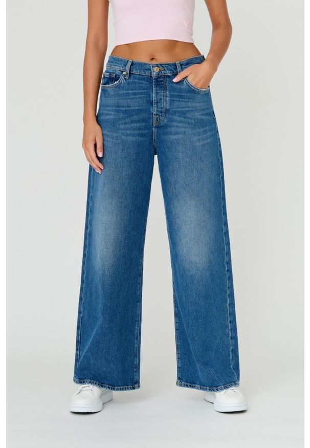 7 FOR ALL MANKIND Granatowe jeansy damskie Zoey Explorer, Rozmiar 25. Kolor: niebieski