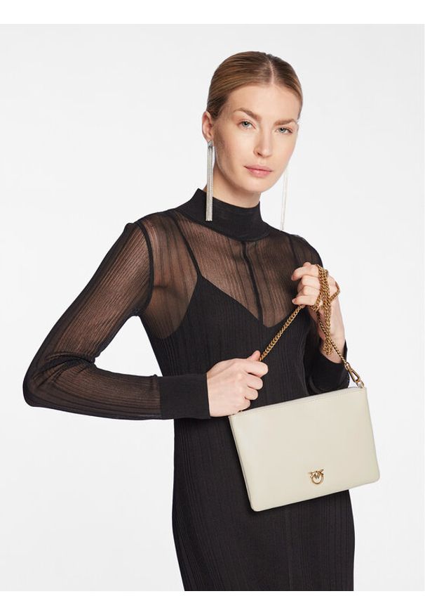 Pinko - PINKO Torebka Flat Classic PE 23 PCPL 100455 A0F1 Écru. Kolor: kremowy. Materiał: skórzane