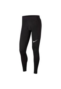 Nike - Męskie Wyściełane Spodnie Bramkarskie Gardien I. Kolor: czarny. Materiał: dresówka