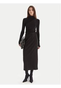 Patrizia Pepe Bluzka 2M4478 J337 Czarny Regular Fit. Kolor: czarny. Materiał: syntetyk #5