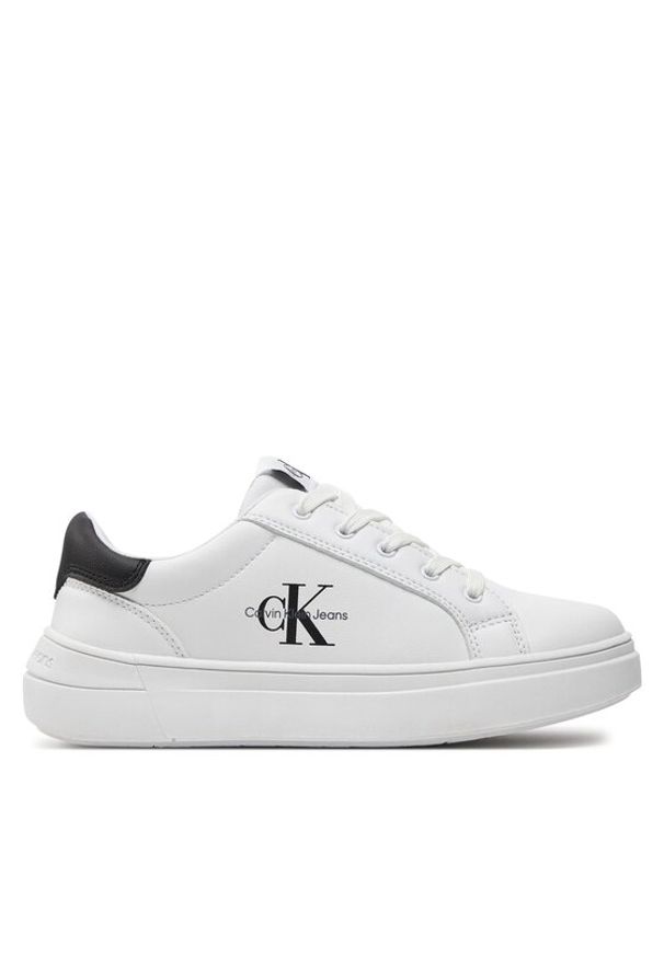 Calvin Klein Jeans Sneakersy V3X9-80876-1355 S Biały. Kolor: biały. Materiał: skóra