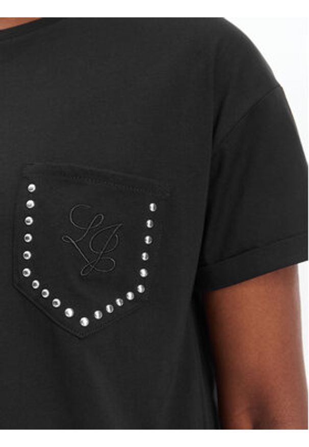 Liu Jo T-Shirt WA6372 JS923 Czarny Regular Fit. Kolor: czarny. Materiał: bawełna
