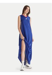 Adidas - adidas Sukienka codzienna Tiro Cut 3-Stripes Soft Mesh JW6819 Niebieski Regular Fit. Okazja: na co dzień. Kolor: niebieski. Materiał: syntetyk. Typ sukienki: proste. Styl: casual #3