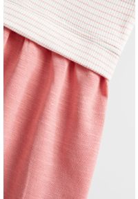 Mango Kids - Sukienka dziecięca Alba 80-104 cm. Kolor: różowy. Materiał: bawełna, dzianina, elastan. Długość rękawa: krótki rękaw. Typ sukienki: rozkloszowane. Długość: mini #3