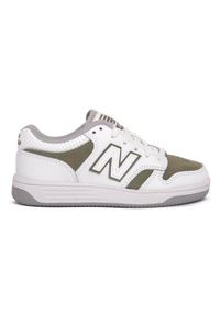 Buty do chodzenia dla dzieci New Balance PSB480VO. Kolor: biały. Materiał: skóra. Szerokość cholewki: normalna. Sport: turystyka piesza #1