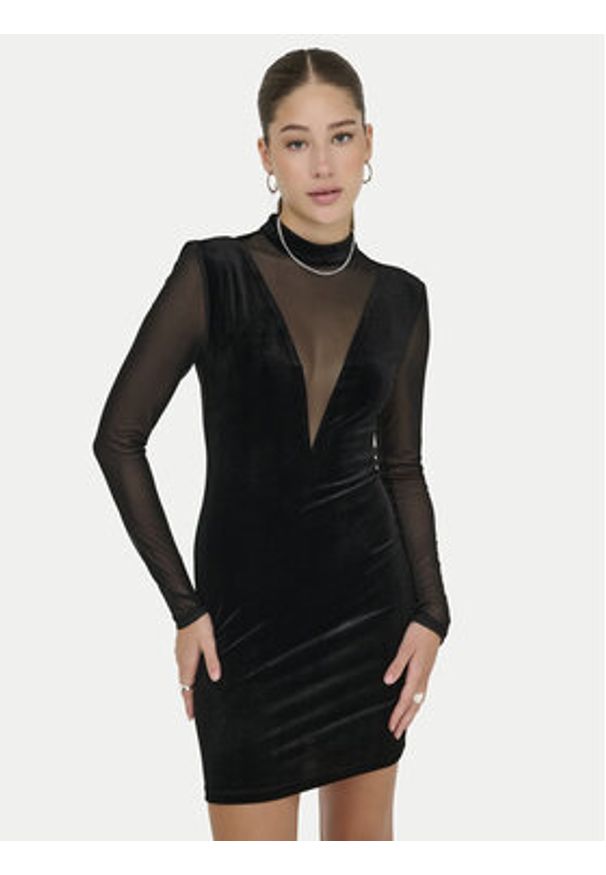 only - ONLY Sukienka koktajlowa Smooth 15360667 Czarny Slim Fit. Kolor: czarny. Materiał: syntetyk. Styl: wizytowy
