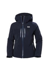 Damska kurtka narciarska Helly Hansen Alphelia lifaloft. Kolor: wielokolorowy, niebieski, szary. Sezon: zima. Sport: narciarstwo #1
