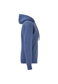 FRUIT OF THE LOOM - Dopasowana Bluza Damska Kaptur. Kolor: niebieski. Wzór: nadruk