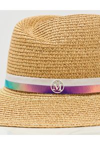 MAISON MICHEL PARIS - Beżowy kapelusz Virginie. Kolor: beżowy. Materiał: lakier. Wzór: aplikacja. Sezon: lato #3