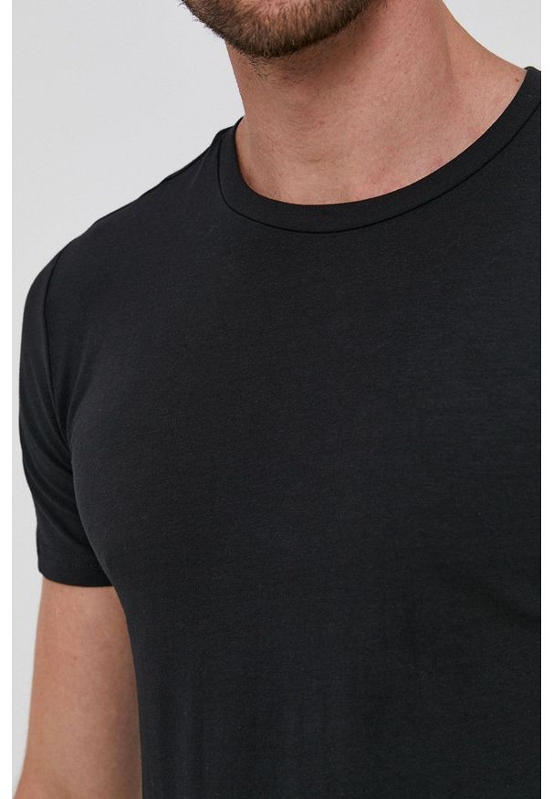 Drykorn - T-shirt (2-pack). Okazja: na co dzień. Kolor: czarny. Materiał: dzianina. Wzór: gładki. Styl: casual