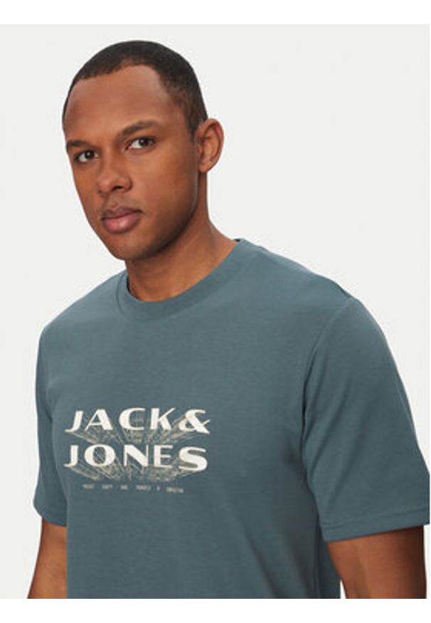 Jack & Jones T-Shirt Fusion 12289880 Zielony Regular Fit. Kolor: zielony. Materiał: syntetyk, bawełna