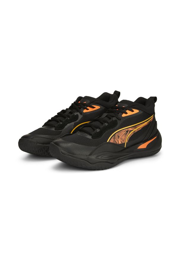 Buty do chodzenia męskie Puma Playmaker Pro Laser. Zapięcie: sznurówki. Kolor: żółty, wielokolorowy, pomarańczowy, czarny. Materiał: materiał, syntetyk, tkanina. Szerokość cholewki: normalna. Sport: turystyka piesza