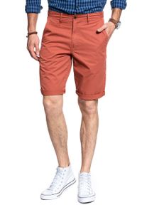 Wrangler - SPODENKI MĘSKIE WRANGLER CHINO SHORTS SPICE W14MLL89T. Materiał: materiał. Wzór: aplikacja #4